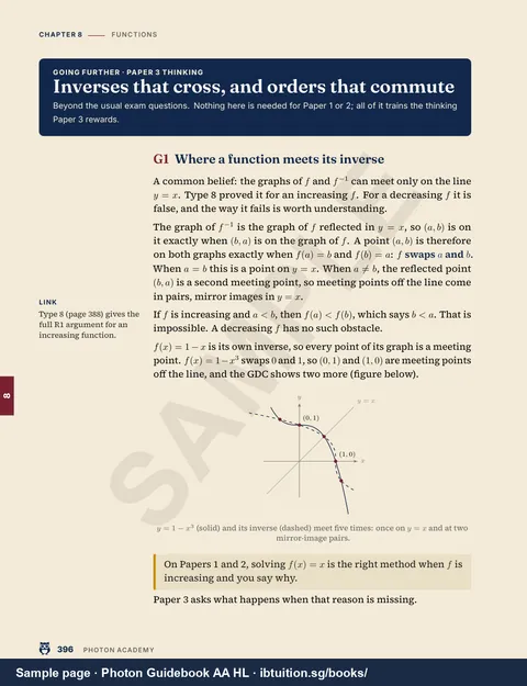 Sample page from Volume 1: Going further: a Paper 3-style investigation (Vol. 1, Ch 8)