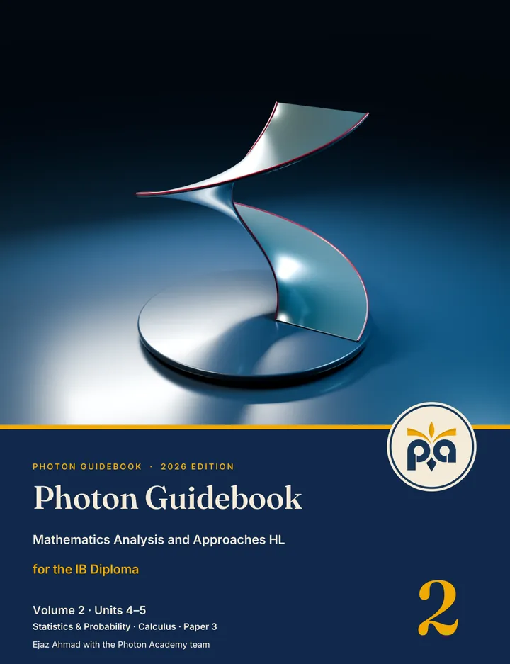 Front cover of Photon Guidebook: Mathematics Analysis and Approaches HL for the IB Diploma, Volume 2, Units 4 and 5